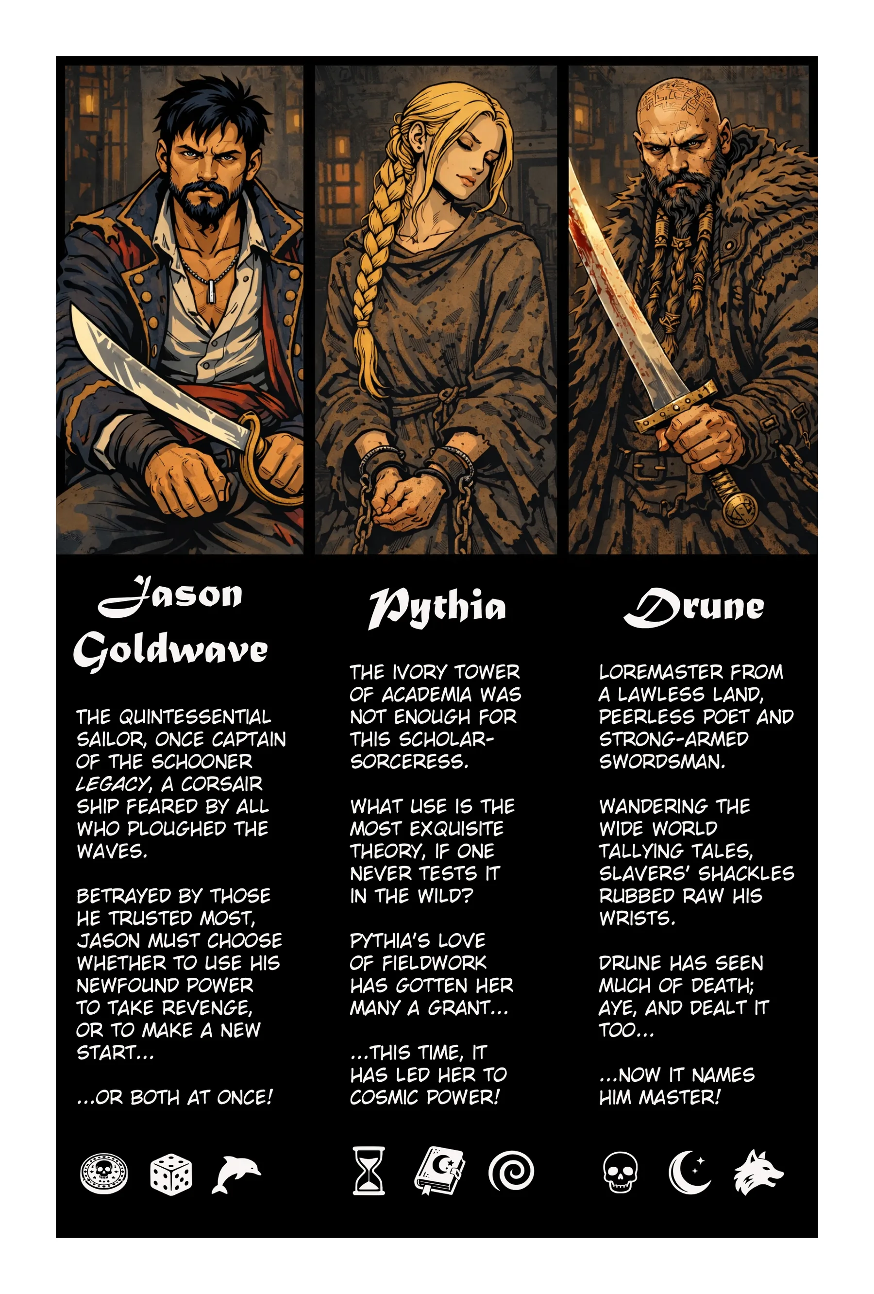 Night Throne issue 1 dramatis personae