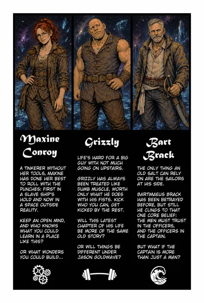 Night Throne issue 2 dramatis personae