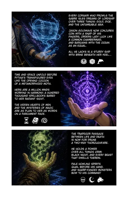 Night Throne issue 3 dramatis personae