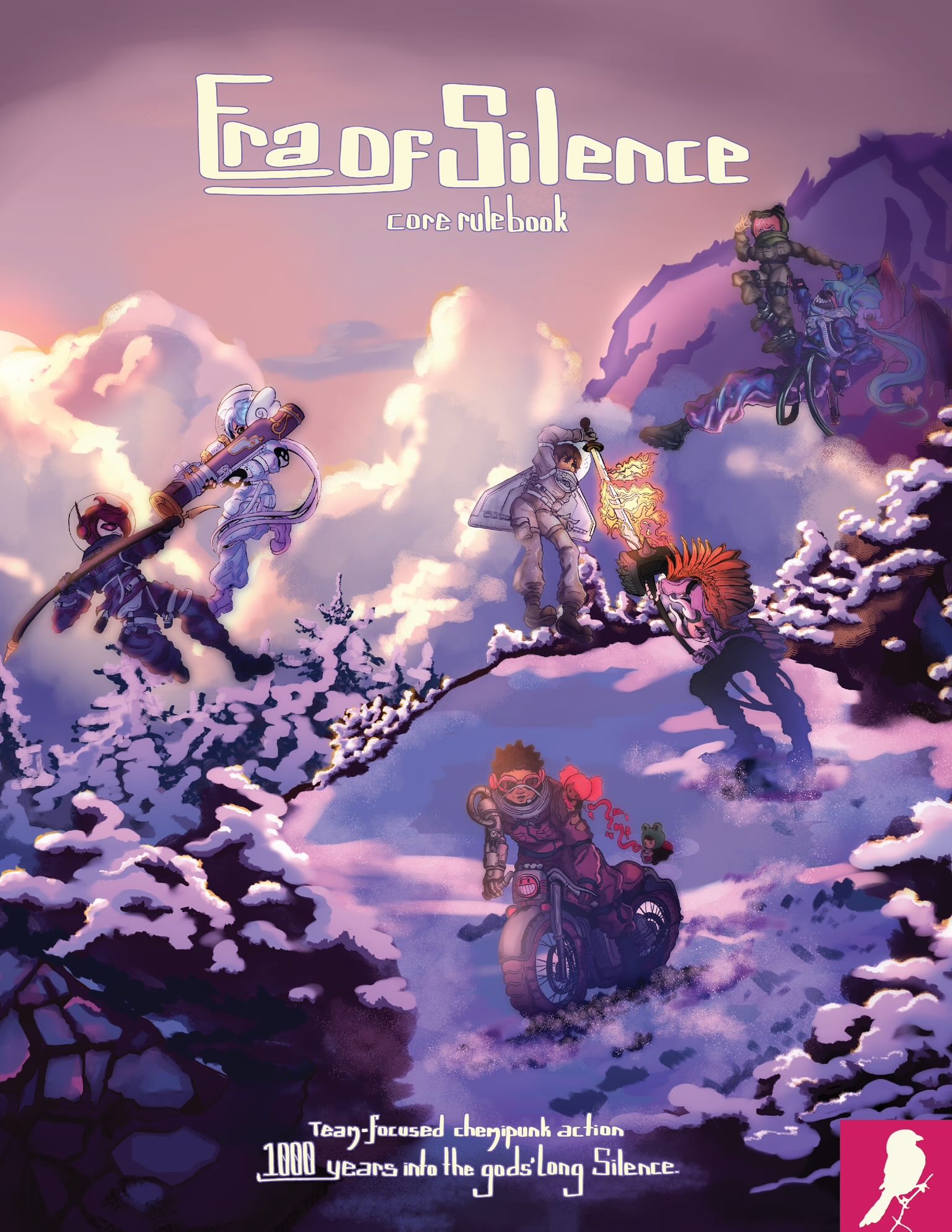 Cover art by Moss Sugarmountains for the Era of Silence role playing game.